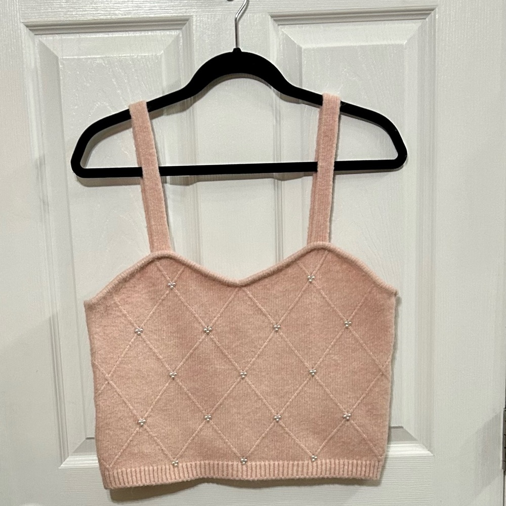 Cropped sweater tank
